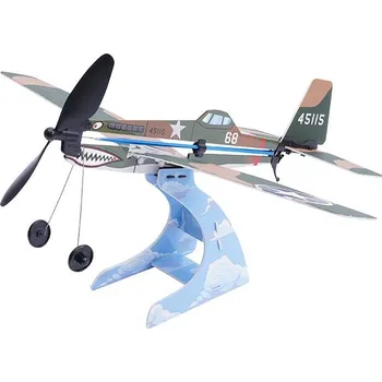 Plastikový model PLAYSTEM Rubber Band Airplane Science - P-40 Warhawk