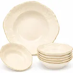 Thun 1794 BERNADOTTE kompotová souprava ivory zlatá linka 7 dílná