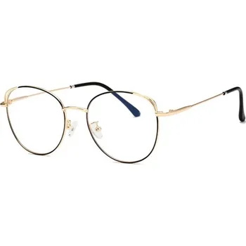 Zdraví VeyRey Brýle blokující modré světlo oválné Petronell černo zlaté