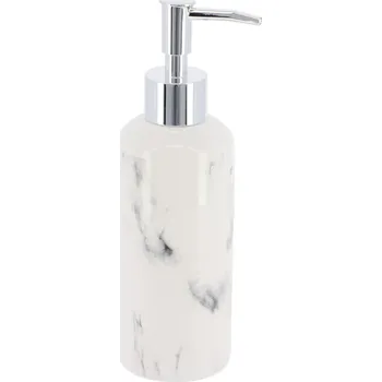 Dávkovač mýdla Dávkovač mýdla Nardi Marble, bílá/s chromovými prvky, 260 ml