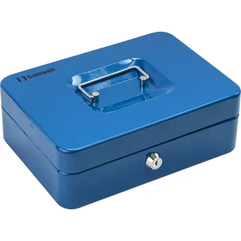 Trezor SAFEWELL Přenosná pokladnička 25, modrá