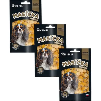 Akinu Masíčka Premium Hair & Skin pamlsek pro psy 75 g 3 ks