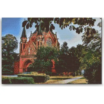 Diamantové malování Painting Queens Diamantové malování Břeclav Kostel Panny Marie 2, 80 × 120 cm, s rámem, hranaté