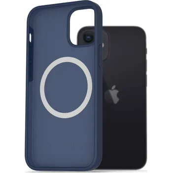 Pouzdro na mobilní telefon AlzaGuard Silicone Case Compatible with Magsafe pro iPhone 12 Mini modrý