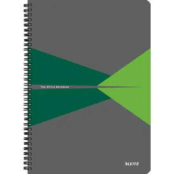Zápisník LEITZ Office A4, měkké desky, linkovaný, zelený