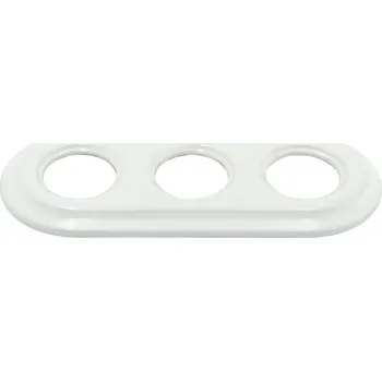 vypínač X-Site Retro rámeček trio keramika 3 × A100mm bílý