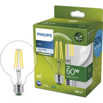 Osvětlení Ultra Úsporná LED žárovka E27 PHILIPS třída A, ekvivalent 60W, 840lm, 4000K