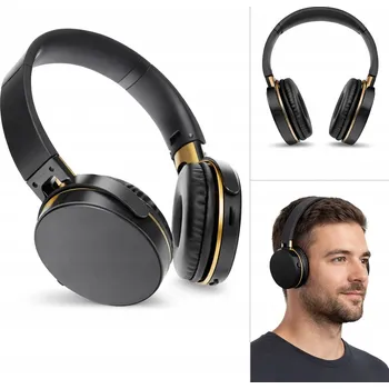 Sluchátka Sluchátka bezdrátová Bluetooth náušní s SD kartou rádio FM mikrofon