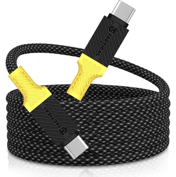 Datový kabel Tactical MagRope USB-C/USB-C 1m Black/Yellow