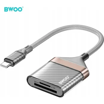 Příslušenství pro datový nosič Čtečka karet BWOO USB-C 2v1 SD/TF Rychlý Přenos Dat, Kompatibilní s USB-C