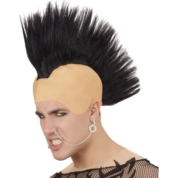 Karnevalová paruka Widmann Paruka pankáče s černým čírem