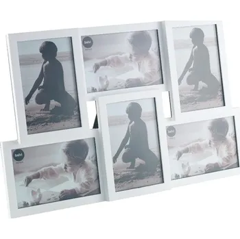 Rám na obraz Balvi Fotorámeček stolní/nástěnný Isernia 23012, plast, 10×15cm (6×), bílý