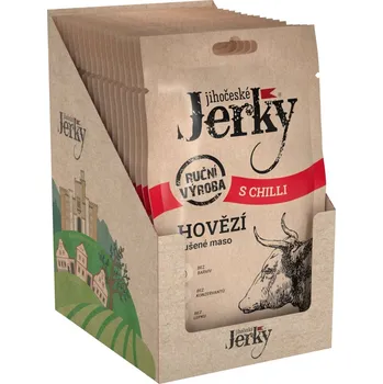 Sušené maso Jihočeské Jerky Hovězí s chilli 400 g (20 x 20 g)