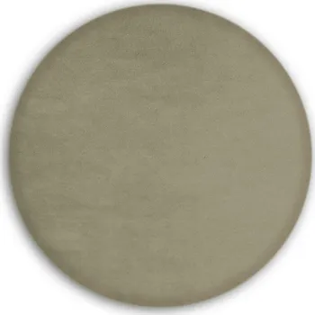 Čalouněný nástěnný panel kolo - průměr 20 cm, výška 3 cm - tmavě béžová