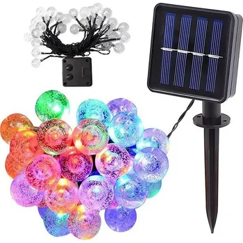 Vánoční dekorace X-SITE LED Koule SP-KOU05RGB 5 m solární barevný