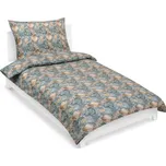 BELLATEX Povlečení bavlna 90 / 819 monstera s růží 140 × 200, 70 × 90