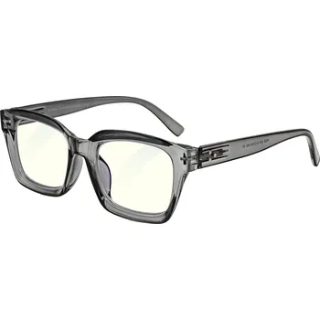 Počítačové brýle GLASSA Blue Light Blocking Glasses PCG 014, +2,00 dio, šedé transparentní