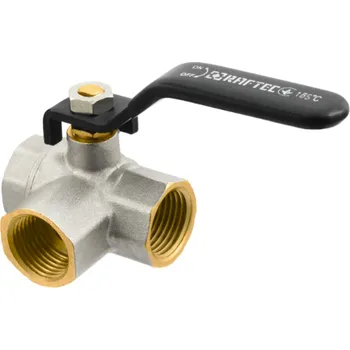 Ventil Raftec Kulový kohout třícestný, PN 16, páka Velikost: 1/2”