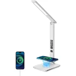 IMMAX KINGFISHER LED Qi s bezdrátovým nabíjením a USB, bílá