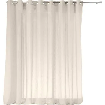 Sprchový závěs Douceur d'intérieur Široký závěs s kroužky, efekt lnu, CARLIN, 300 × 240 cm