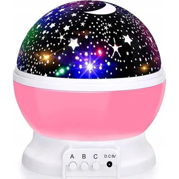 Dětské svítidlo TopKing Noční LED projektor 2v1 růžový