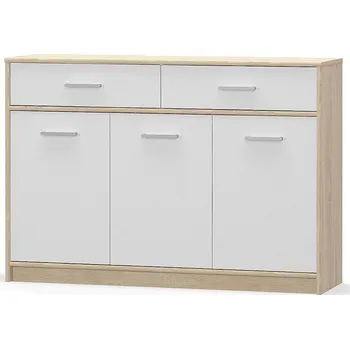 Komoda Komoda 3D2S TIPS dub sonoma/bílá mat