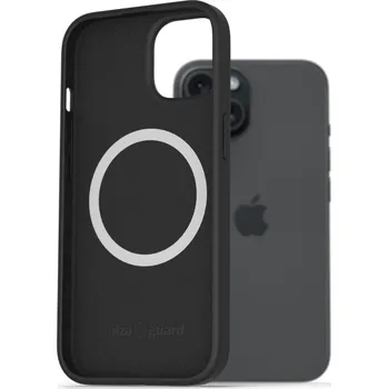 Pouzdro na mobilní telefon AlzaGuard Silicone Case Compatible with Magsafe pro iPhone 15 černý