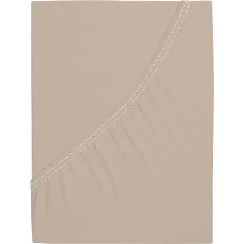 Prostěradlo B.E.S. PETROVICE Prostěradlo Jersey česaná bavlna MAKO 200 × 200 cm, hnědá káva