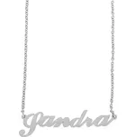 Ewena Řetízek z oceli se jménem Sandra stříbrný