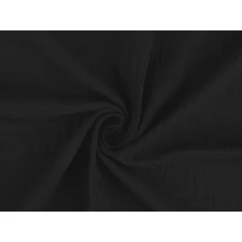 Mušelín / dvojitá gázovina, střední, 16 (3) černá