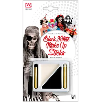 Make-up WIDMANN Obličejové barvy černobílé Halloween 7,2 ml