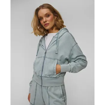 Dámská mikina Zipem Zapínatelná Dámská Mikina S Kapucou Deha Ve Světle Modrém Barevném Provedení C22112-37627