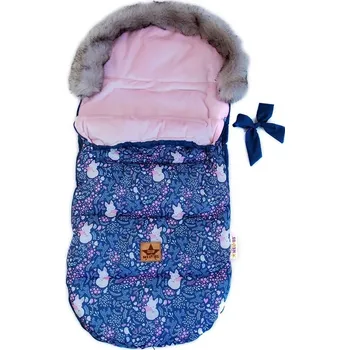 Fusak Baby Nellys Dětský fusak maxi Premium Liška, granátový, 110 × 50 cm + rukávník