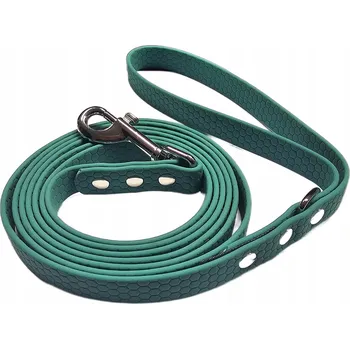 Vodítko pro psa Vodítko tréninkové voděodolné biothane hexa zelená lovecká 3 m