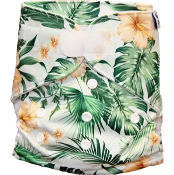 Plenkové kalhoty GaGa's Látková plena All in One Ibišek na suchý zip