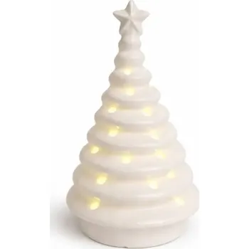 Velikonoční dekorace DECOLED LED dekorace keramický stromeček, 6,2 × 6,2 × 11,2 cm, teple bílá, 2× LR44
