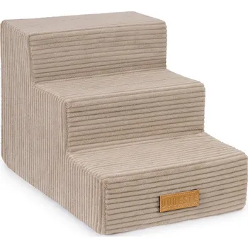 Železářství Dogeste Schůdky pro psa / kočku 3stupňové, manšestr béžový