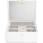 STACKERS Šperkovnice se zrcadlem Luxury Classic White, bílá
