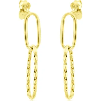 Náušnice GEMMAX - originální prvotřídní kvalita Zlaté visací náušnice na puzetu s motýlkem – zlatý šperk ryzosti 585/1000 v Dárkovém balení s Certifikátem GLEYN-02559