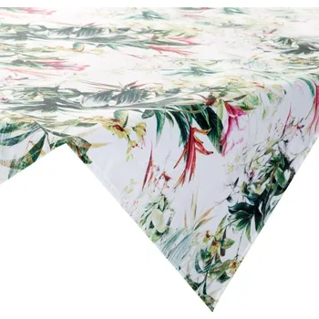 ubrus Eurofirany Ubrus na stůl 85 × 85 cm - Garden listy zelené na bílém