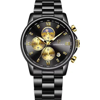 Hodinky LIGE Darkfire, černé