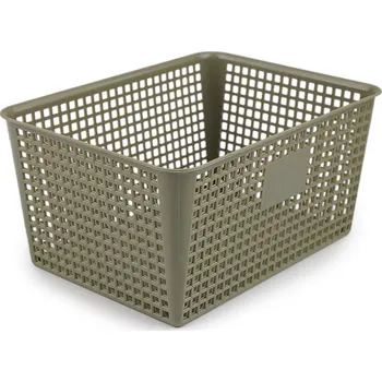 Plastový košík 15x20 cm - 2 designy, barva 4 šedozelená