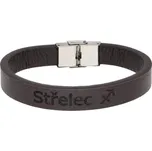 Ewena Kožený náramek hnědý se znamením Střelec