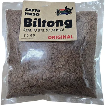Sušené maso SAFFA MASO Sušené hovězí maso Biltong Original prášek 250 g