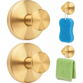 Věšák Nástěnný Věšák na Ručníky se Silnou Přísavkou - 2 ks (Na Sklo a Obklady)