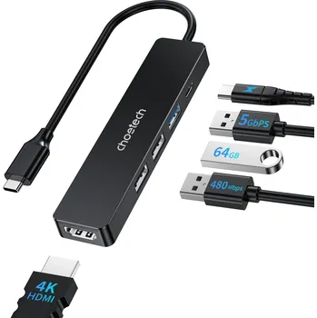 USB hub Choetech 5 in1 TYPE-C TO HDMI HUB Adapter