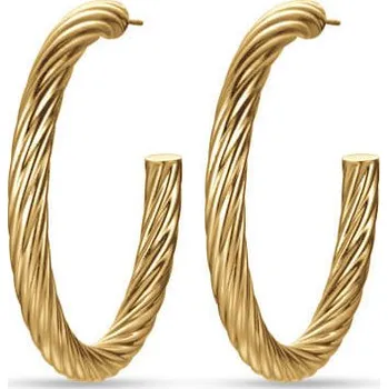 Náušnice LUCA BARRA Dámské kruhové náušnice z IP zlaté oceli