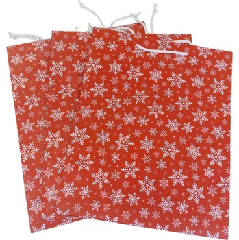 GOBA Vánoční L Vločky červená - balení 3 ks