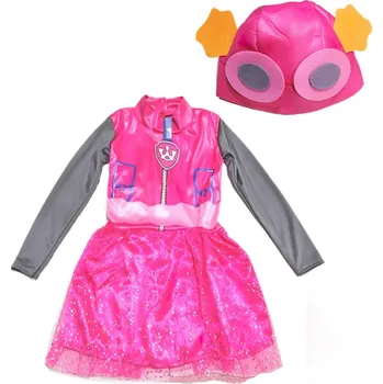 Karnevalový kostým FunCo OPBH2235 Dětský kostým Tlapková patrola Skye šedá Tlapková patrola M