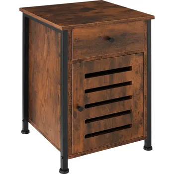 Noční stolek TecTake Waterford noční stolek 40 × 42 × 60,5 cm - Industrial tmavé dřevo